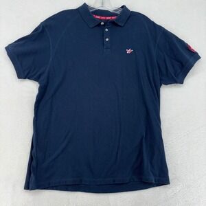 Canada Weathergear Mens Navy Blue Pique Polo Shirt Short Sleeve CWG076 Large